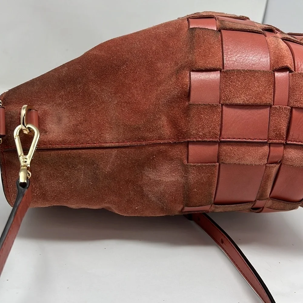 MICHAEL Michael Kors Vivian Cinnamon Suede Leather Shoulder Bag